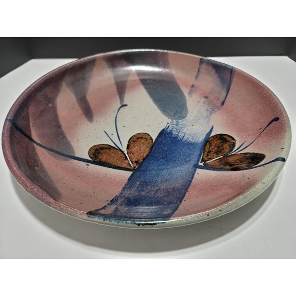 JOHN FREIMARCK STUDIO ART POTTERY VINTAGE SIGNED 14.5" SHALLOW BOWL TRAY PLATE - Picture 7 of 7